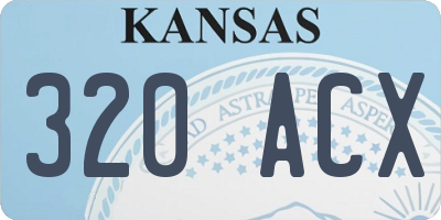 KS license plate 320ACX