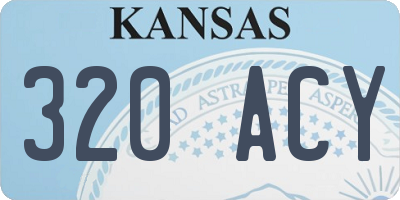 KS license plate 320ACY