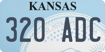 KS license plate 320ADC