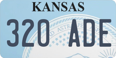 KS license plate 320ADE