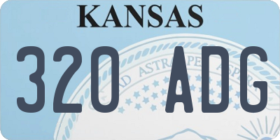 KS license plate 320ADG
