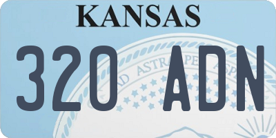 KS license plate 320ADN