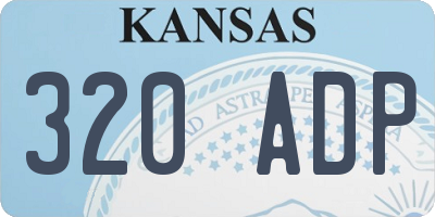 KS license plate 320ADP