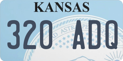 KS license plate 320ADQ