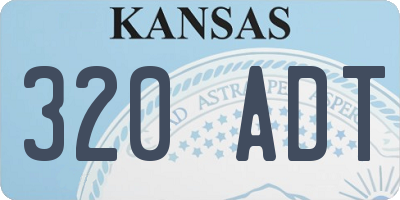 KS license plate 320ADT