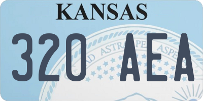 KS license plate 320AEA