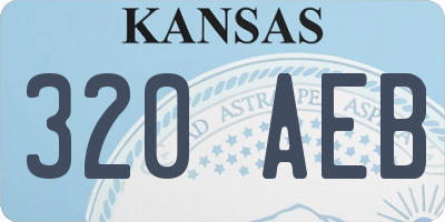 KS license plate 320AEB