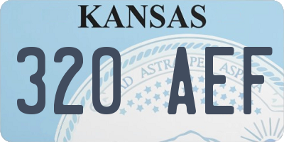 KS license plate 320AEF