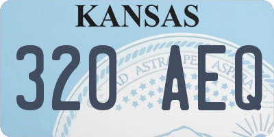 KS license plate 320AEQ