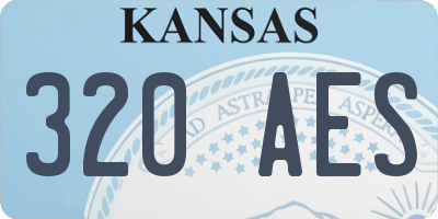 KS license plate 320AES