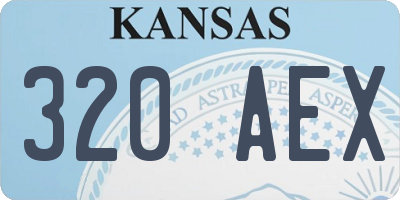 KS license plate 320AEX