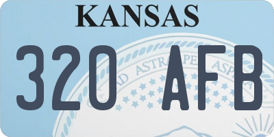 KS license plate 320AFB