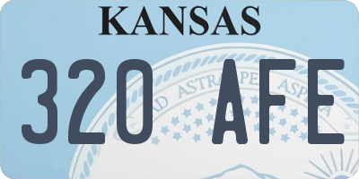 KS license plate 320AFE