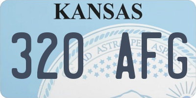 KS license plate 320AFG