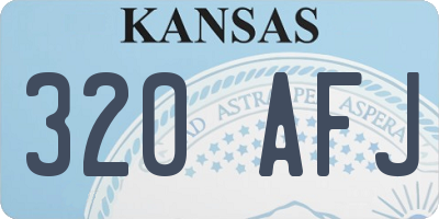 KS license plate 320AFJ
