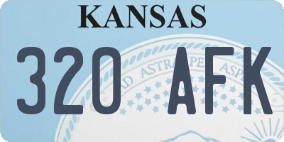 KS license plate 320AFK