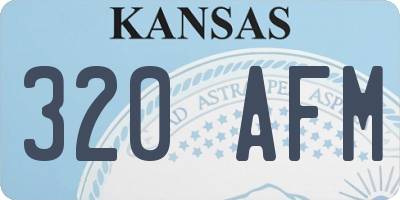 KS license plate 320AFM