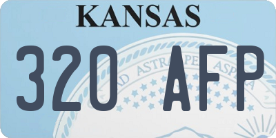 KS license plate 320AFP