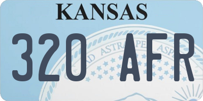 KS license plate 320AFR