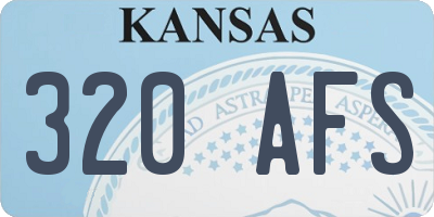 KS license plate 320AFS