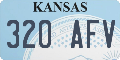 KS license plate 320AFV