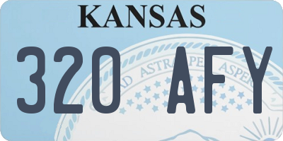 KS license plate 320AFY