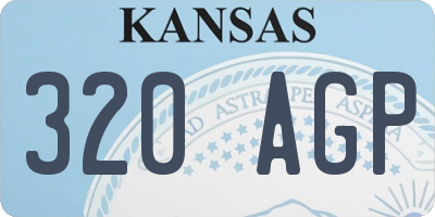 KS license plate 320AGP