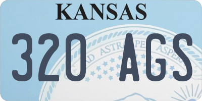 KS license plate 320AGS