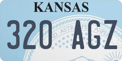 KS license plate 320AGZ
