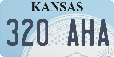 KS license plate 320AHA