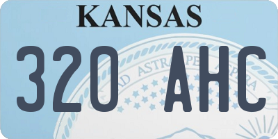 KS license plate 320AHC