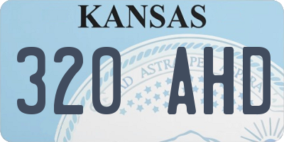 KS license plate 320AHD