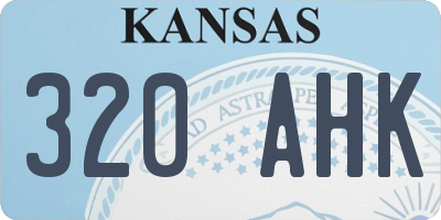 KS license plate 320AHK