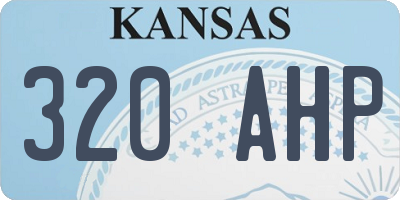 KS license plate 320AHP
