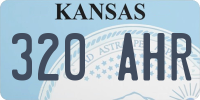 KS license plate 320AHR