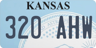 KS license plate 320AHW