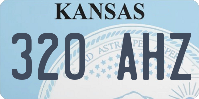 KS license plate 320AHZ