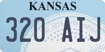 KS license plate 320AIJ