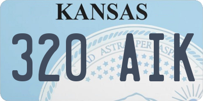 KS license plate 320AIK