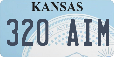 KS license plate 320AIM