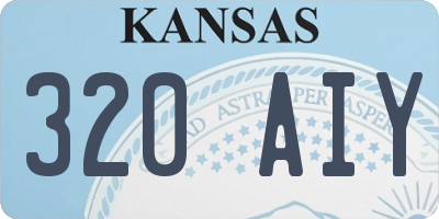 KS license plate 320AIY