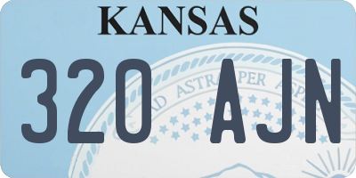 KS license plate 320AJN