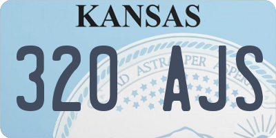 KS license plate 320AJS