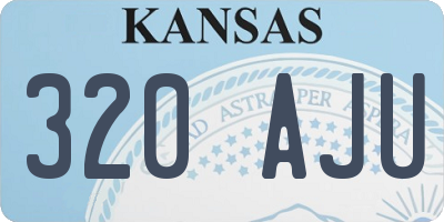KS license plate 320AJU