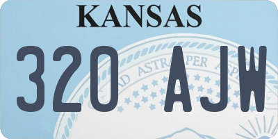 KS license plate 320AJW