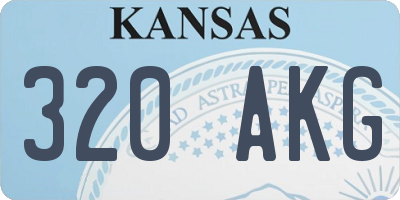 KS license plate 320AKG
