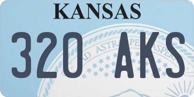 KS license plate 320AKS