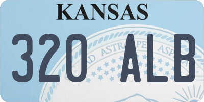 KS license plate 320ALB
