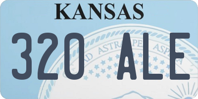 KS license plate 320ALE