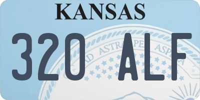 KS license plate 320ALF